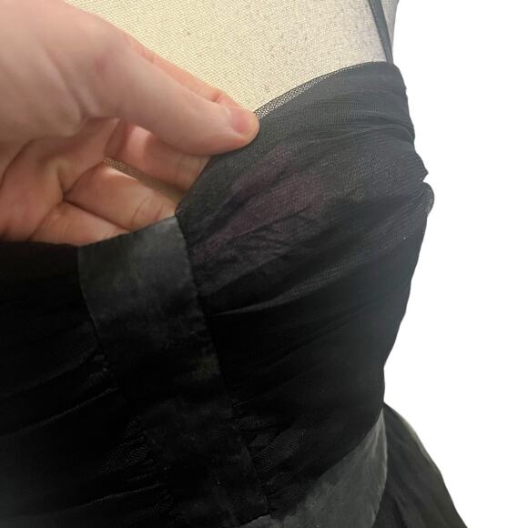 VTG French Connection Gothic Black & Purple Silk Blend Babydoll Cami Top Size 8 - Picture 3 of 8